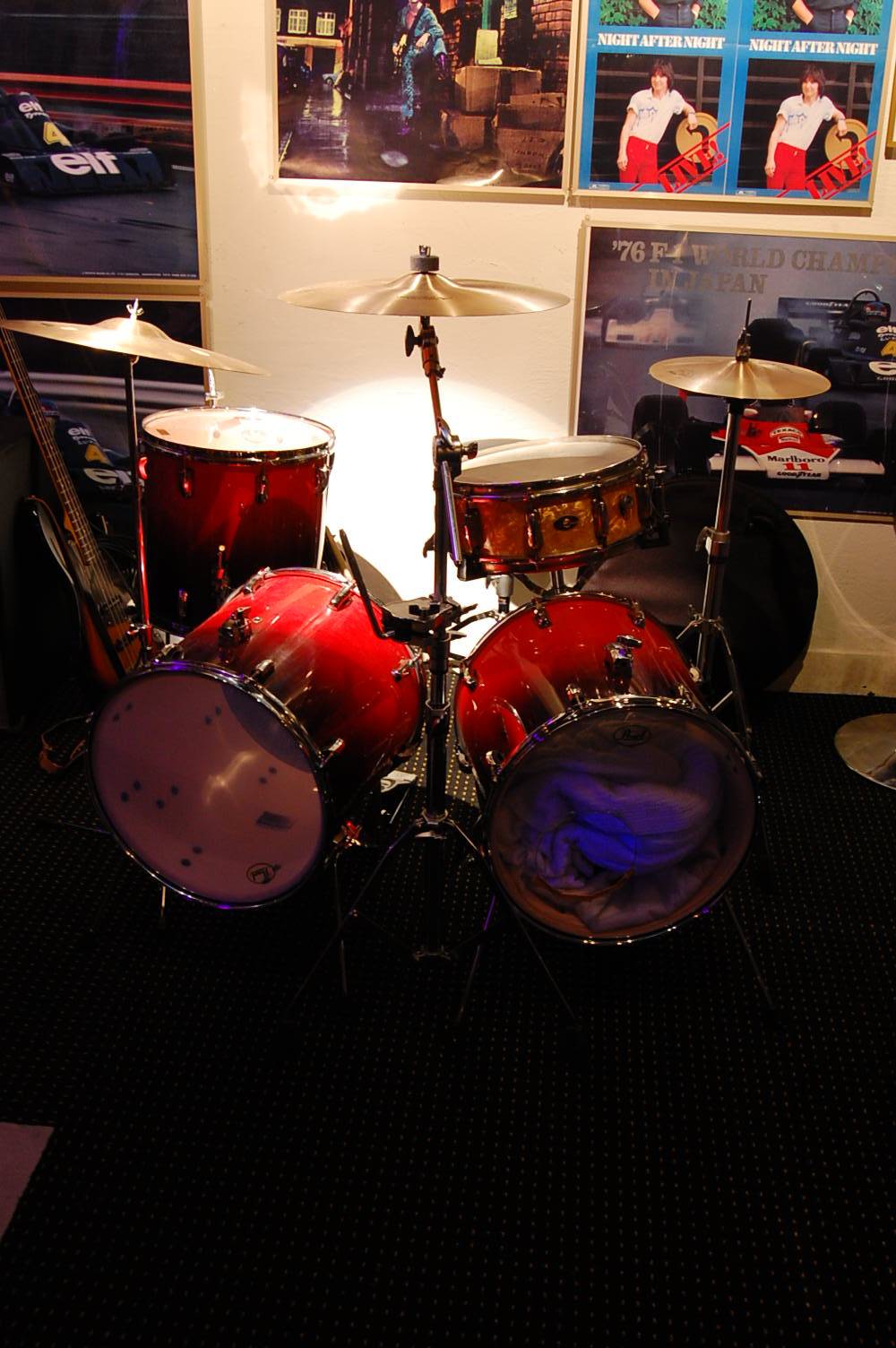 pearl twin bass drum set