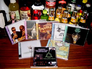 Triumvirat's CDs & drinks
